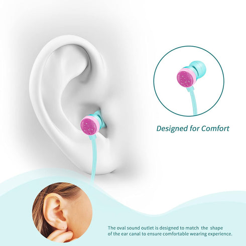 Cute Donut Earbuds for Kids, Kid Size Wired Earbud & in-Ear Headphones with Microphone and Lovely Earphones Storage Case Gifts for School Girls an...
