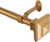 Elrene Home Fashions Florence Single Curtain Rod with Stacked Square Finials, 1" Diameter, (Soft Gold), (28X48)...