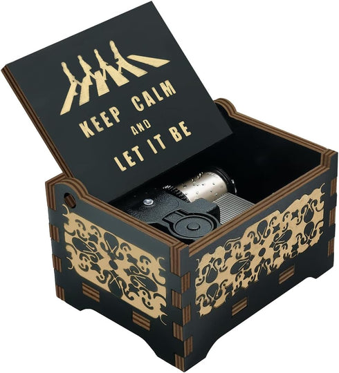 Sooharic Let It Be Music Box - 18 Note Mechanism Antique Carved Wooden Music Box Crafts (Let it be)...
