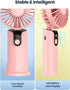Portable Handheld Fan, 5000mAh USB Rechargeable Foldable Fan 3 in 1 Personal Travel Fan with Digital Display,90° Foldable Desk Fan with Base, Mini...