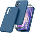 Vancle Case for Samsung Galaxy A54 5G Phone Case and 2-Pack Tempered Glass Screen Protector, Shockproof Bumper Silicone Case with Microfiber Linin...
