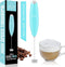 Powerful Milk Frother Wand with Double Whisk, Handheld Electric Foam Maker, Hand Coffee Mixer Wand, Portable Mini Blender Foamer Stirrer for Latte...