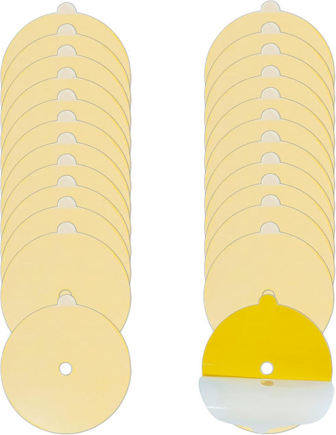 24 Pcs Flea Trap Refill Discs 5.4" Replacement Glue Boards with Hole for Flea Traps for inside Your Home, Sticky Pads for Fleas, Bugs, Flies, Mosq...