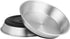 Stainless Steel Cat Bowls,Whisker Friendly Shallow Cat Dishes for Food and Water,Non-slip Silicone Bottom,Heavy Duty,Replacement Kitten Metal Plat...