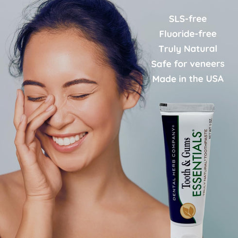 Dental Herb Company - Travel Toothpaste 1oz, (3 Pack) Truly Natural Fluoride-Free and SLS-Free - Superior Defense Against Bleeding and Irritated G...