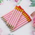 50 Pcs Pink Wedding Pencils for Bridal Shower, Wooden Half Pencils with Eraser Pre-Sharpened Mini Pre-wedding Hexagon Pre-wedding Pencil for Bride...