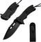 ALBATROSS Spring Assisted Folding Knife, 3.5" Black Blade, 4.75" Handle,Pocket Knife with Fire Starter, Paracord and Whistle, Liner Lock?Carrying ...