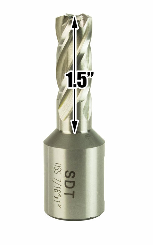 Steel Dragon Tools 7/16" x 1" High Speed Steel Annular Cutter with 3/4" Weldon Shank...