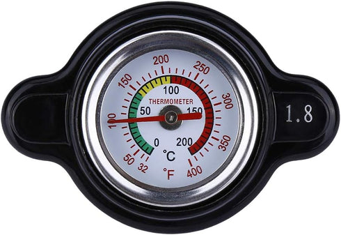High Pressure Radiator Cap with Temperature Gauge, providing accurate temperature monitoring in real time, Fit for Honda, Kawasaki, Suzuki, Yamaha...