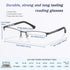 EYECEDAR 5-Pack Reading Glasses for Men Metal Half Frame Rectangular Style Spring Hinges Eyeglasses Mens Readers 1.50...