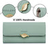 Wallet for Women RFID Blocking PU Leather Leaf Pendant Card Holder Phone Checkbook Organizer Zipper Coin Purse...
