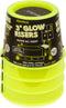 Slipstick CB643 3” Lift Glow in The Dark Bed Risers/Furniture Risers – Adds 3 inch Height for Under Bed Storage & Shows Bed Location in Dark (Set ...