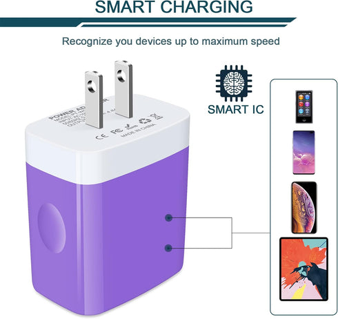 Wall Charger, USB Charger Adapter, AILKIN 4.8A 4Multi Port Fast Charging Station Power Base Block Plug Cube Brick for iPhone, iPad, Samsung Galaxy...