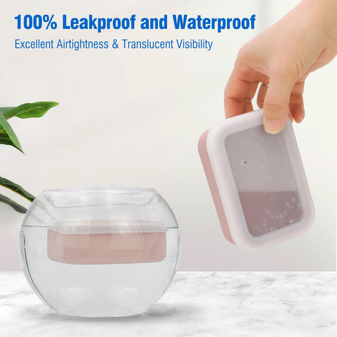 Compact Leakproof Travel Soap Case, Silicone Travel Soap Container, Portable Soap Box with Drainage Layer, Shatterproof Soap Holder for Bathroom, ...