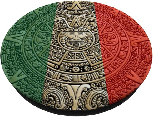 Mexico National Flag- Calendar Aztec-Mexican Culture PopSockets PopGrip: Swappable Grip for Phones & Tablets PopSockets Adhesive PopGrip...