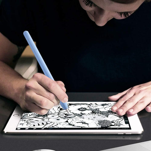 YINVA Case, Grip, Accessories Holder for Apple Pencil 1st Generation, Cover Sleeve with Protective Nib Cover for iPad Pencil(Blue)...