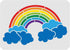 FINGERINSPIRE Rainbow Stencil Template 12"x8"/30x21cm Rectangle Rainbow Cloud Painting Stencil Reusable DIY Art Stencil for Walls and Crafts (Plas...