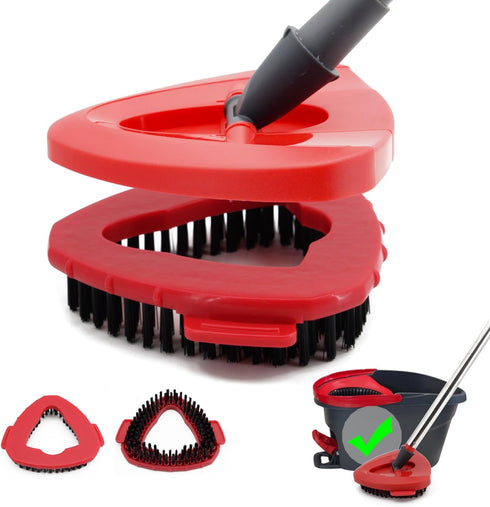 Scrub Brush with Mop Base Floor Brush Head Compatible with Spin Mop 1 Tank System Deck Brush Floor Scrubber Brush Stiff Bristle Brush Cleaning Bru...