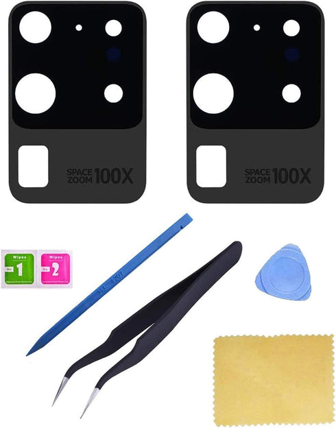 Ubrokeifixit Galaxy S20 Ultra Back Rear Camera Glass Lens Cover Replacement with Pre-Cut Tape for Samsung Galaxy S20 Ultra 6.9" SM-G988(NOT for S2...