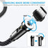 Terasako Magnetic Charging Cable 5-Pack (3/3/6/6/10FT) - 540° Rotating Magnetic Phone Charger Cable with LED Light - 90° Angle Connector, Nylon-Br...