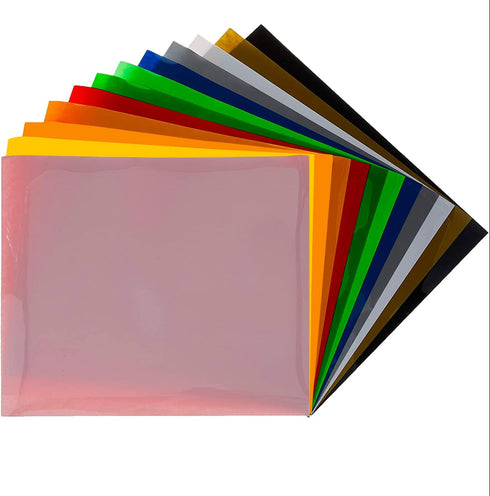 Siser Heat-Transfer Vinyl Bundle Including Detailer Squeegee and 2X Black Felt Decals (12" x 7.5" 12 Color Pack)...