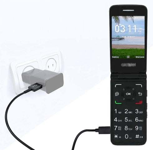 Boda Replacement USB Charger Data Transfer Cable Compatible for Alcatel Smartflip Phone Alcatel Go Flip/Alcatel Cingular Flip 2 4G LTE Flip/Tracfo...