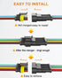 NAOEVO 6 Pin Connector Waterproof?16 AWG 6 Wire Connectors, Automotive Electrical Connectors Male And Female Way With Heat Shrink Tubing For Car T...