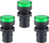 uxcell 3Pcs Green Indicator Light AC/DC 110V, 22mm Panel Mount, for Electrical Control Panel, HVAC, DIY Projects...