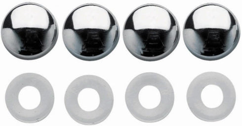 Custom Accessories 93381 Chrome Bolt Cap for License Plate Fastener, (Set of 4)...