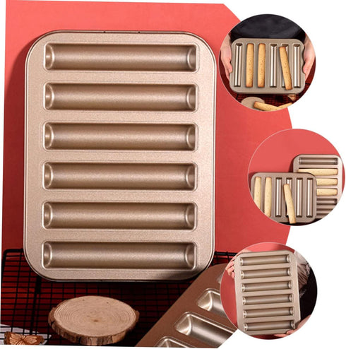 Homoyoyo Biscuit Mold Cake Molds Cookie Molds Chocolate Candy Molds Pastry Baking Molds Madeleine Pan Biscuit Stick Baking Tray Household Baking M...