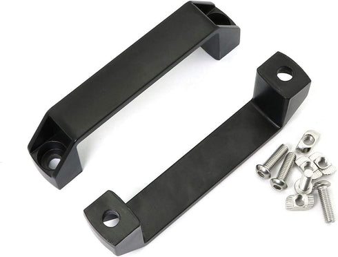 2-Pack Black Aluminium Alloy Handle Rectangular Industrial Pull Handle for 30 Series Aluminum Extrusion Profile Accessories 120mm...