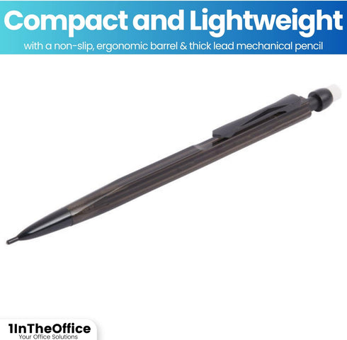 1InTheOffice Mechanical Pencil 0.7 mm, 2, HB Lead, Black Lead, Smoke Barrel (48 Pack)...