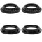 DiCUNO Lamp Shade Rings, E26 Light Socket Collar Ring, Black Threaded Reducer 1-3/8 Inches (34mm) and 1-1/2 Inch (39mm), Hanging Lamp Holder Parts...