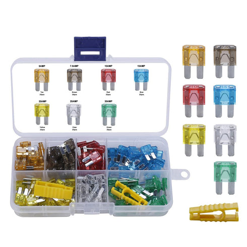 ACBungji 140 Pack Micro 2 Fuse Kit Automotive Assorted, Upgraded Micor II Blade Fuse 5A 7.5A 10A 15A 20A 25A 30A ATO ATC for SUV Truck Rv Car Fuse...