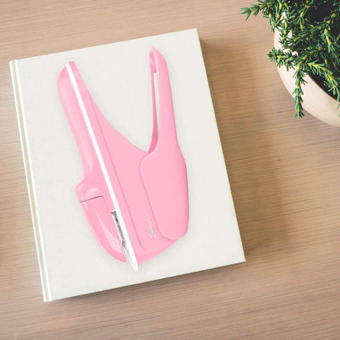 Stapleless Stapler, No Staple Stapler Paper Clinch Compact Staple Free Stapler Binding Hand Tool, Up to 8 Sheets Binding(Pink)...