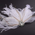 Bridal 1920s Flapper Feather Hair Clip Pin Crystal White Feather Roaring 20s Headpiece Prom Party Festival Hair Jewelry for Women...