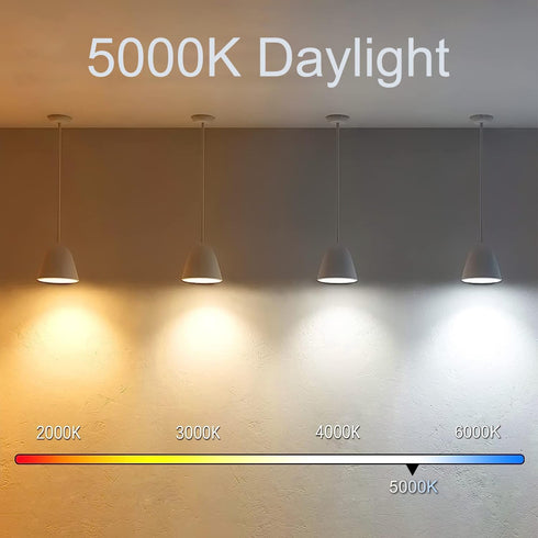 T10 Led Bulb 5000K 3.2 inches, e26 Led Bulb 60 watt Equivalent Dimmable, T25 Tubular Light Bulb, Edison Bulbs 6W e26 Medium Base Lightbulb UL List...