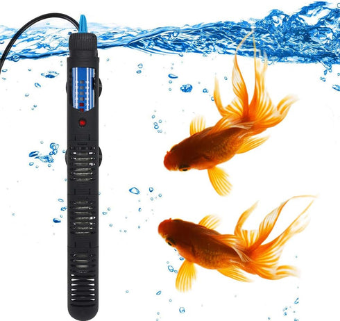Mylivell Aquarium Heater Adjustable Submersible Fish Tank Heater 50W for 10-25 Gallon Small Aquarium Heater Mini Fish Betta Turtle Tank Heater The...