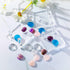 Weysat 8 Pcs Rock Display Stand 3 Pegs Acrylic Rock and Mineral Display Stand Clear Geode Display Stand Mineral Holder Square Display Easel Stands...
