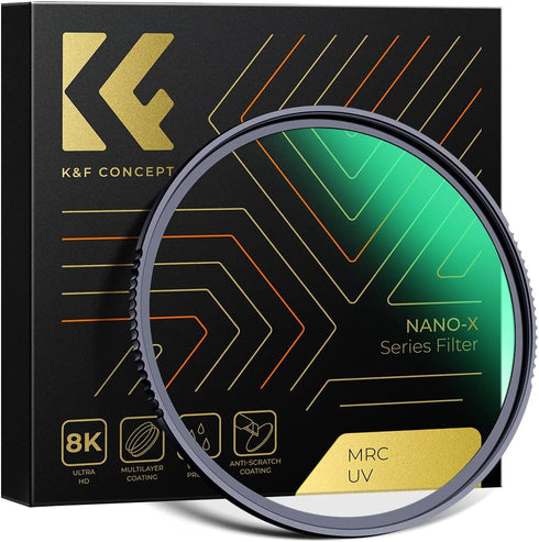 K&F Concept 43mm MC UV Protection Filter with 28 Multi-Layer Coatings HD/Hydrophobic/Scratch Resistant Ultra-Slim UV Filter for 43mm Camera Lens (...