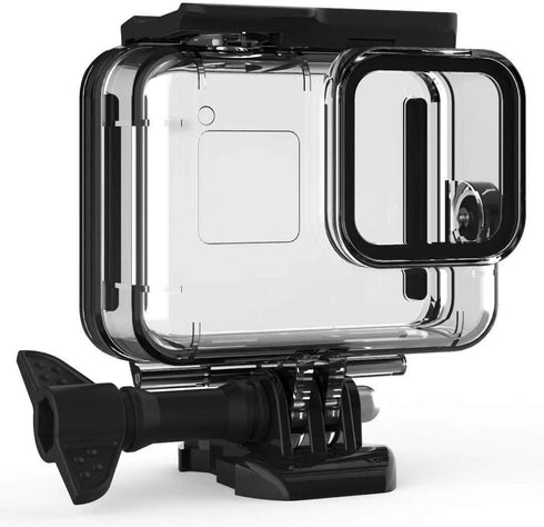 F1TP Waterproof Case Accessories for Go Pro Hero 8 Black Action Camera, 60M Waterproof Underwater Protective Shell?Accessories with Bracket, with ...
