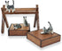 ChangThai Design Tiny ½ Inch Gray Tabby Cat Set 4 Pieces - Miniature Hand Made Ceramic Cats Kittens Kitty Feline Animals Cute Porcelain Decorative...