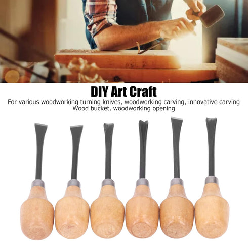 Hand Carving Tool Set, Gouges and Woodworking Chisel Set Wood Carving Chisel Set Kit Sculpture Hand Tools Hemispherical Handle DIY Art Craft Acces...