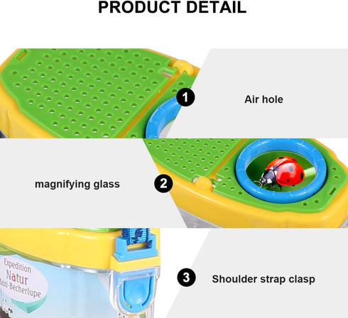 1 Set Children's Insect Collector Insect Cage Habitat Outdoor Jars Catcher Viewer with Magnifier Science Magnifier Cages Toy Toddler Portable Coll...