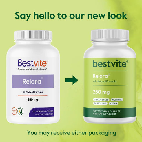 BESTVITE Filler-Free Relora 250mg (120 Vegetarian Capsules) – Clinically Researched – No Stearates – Vegan – No Fillers – Supports The Management ...