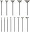Stone Carving Set Diamond Burr Bits Compatible with Dremel, 13PCS Polishing Kits Rotary Tools Accessories with 2.35mm 3mm Shank Bowl Shape for Car...