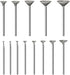 Stone Carving Set Diamond Burr Bits Compatible with Dremel, 13PCS Polishing Kits Rotary Tools Accessories with 2.35mm 3mm Shank Bowl Shape for Car...