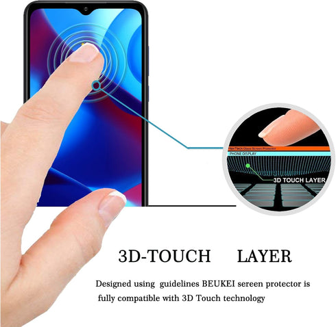 (3 Pack) Compatible for Motorola Moto G Pure Screen Protector Tempered Glass, (6.5 inch) Touch Sensitive,Case Friendly, 9H Hardness...