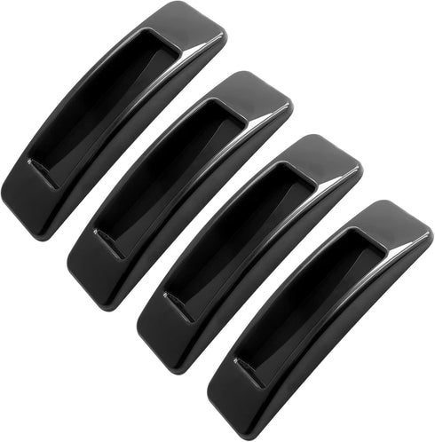 Self-Stick Instant Cabinet Handle, 4 Pcs Black Drawer Knobs Push Pull Helper Auxiliary Sliding Door Window Stick-on Handles, 1.28" x 4.2"...