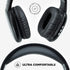 iJoy Ultra Wireless Headphones with Microphone- Rechargeable Over Ear Wireless Bluetooth Headphones with 10Hr Playtime, SD Slot, Backup Wire- Soft...